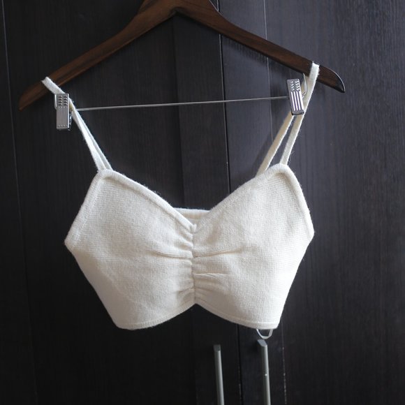 NWOT Matching Ecru Cream Beige Mini Skirt Set. - Picture 3 of 12